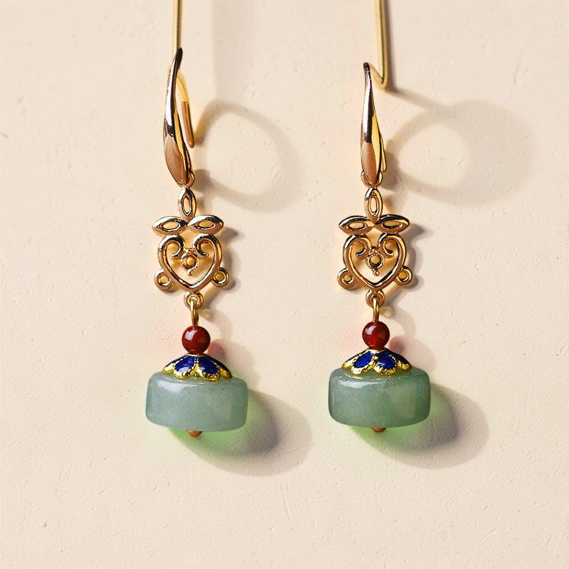 Boucles d'Oreilles Aventurine – Confiance