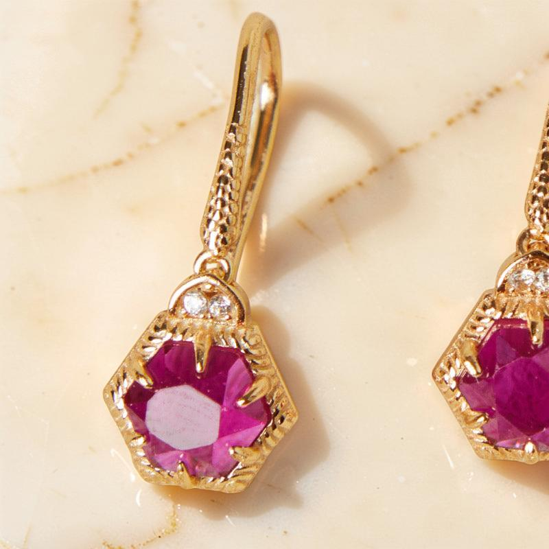 Boucles d'Oreilles Cornaline – Charme Passion, Argent Plaqué Or