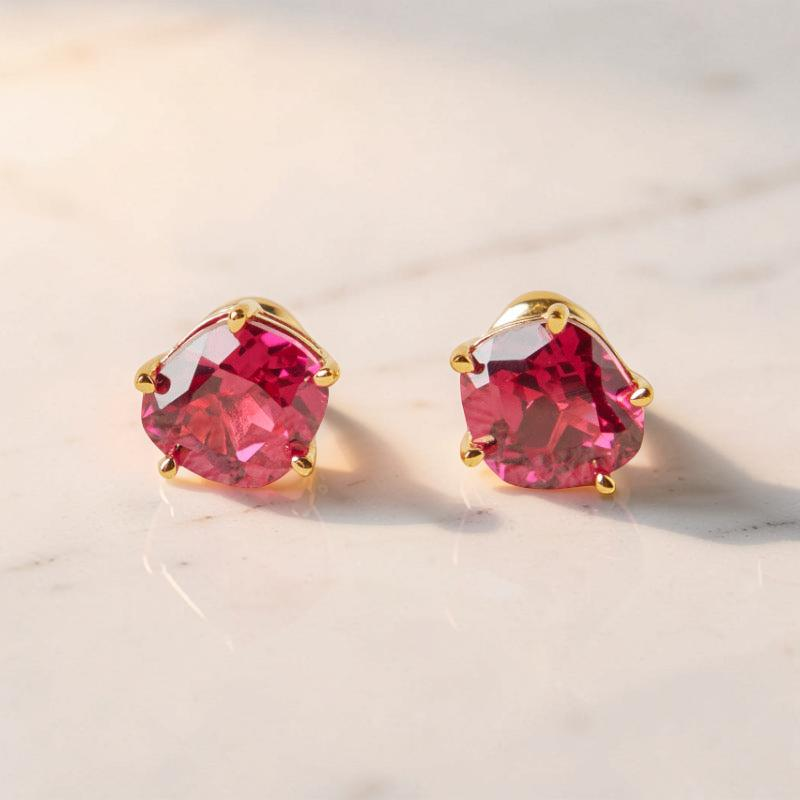 Boucles d'Oreilles Cornaline – Essence de Vie, Argent Plaqué Or
