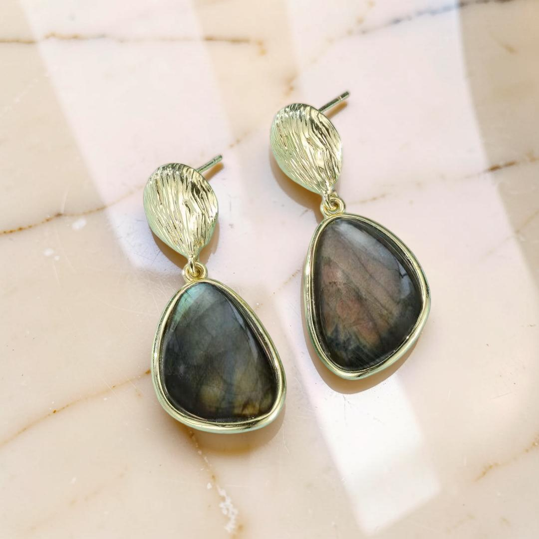 Boucles d'Oreilles Labradorite – Souffle de la Terre