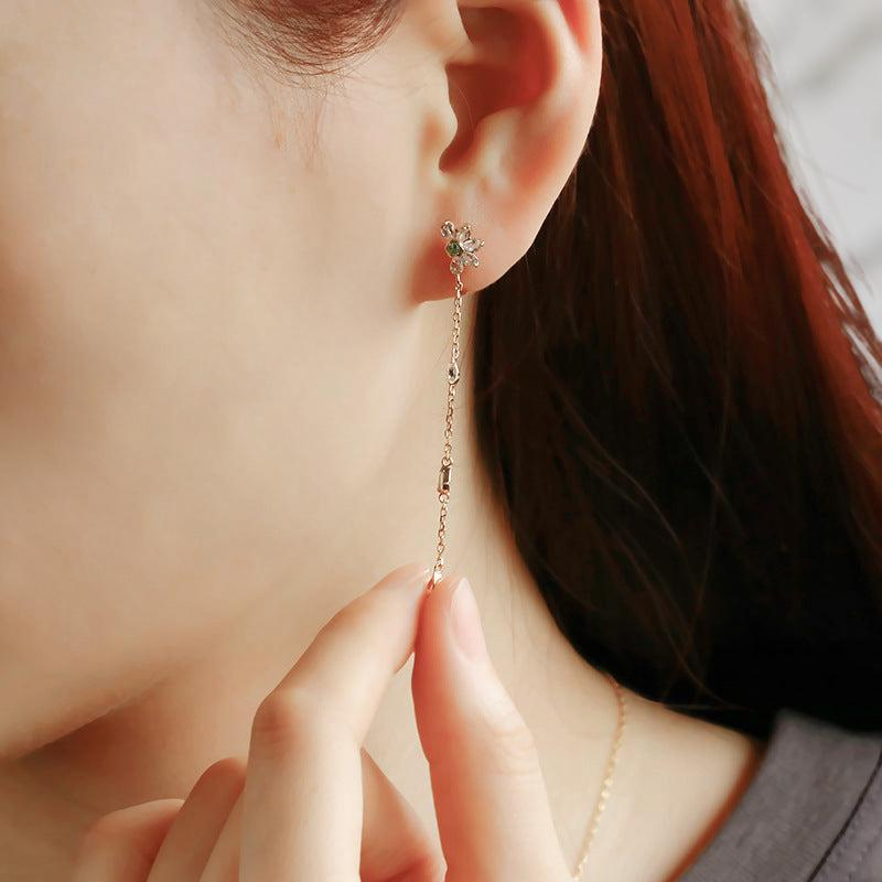 Boucles d'Oreilles Péridot et Topaze – Vœux Éternel, Argent Plaqué Or