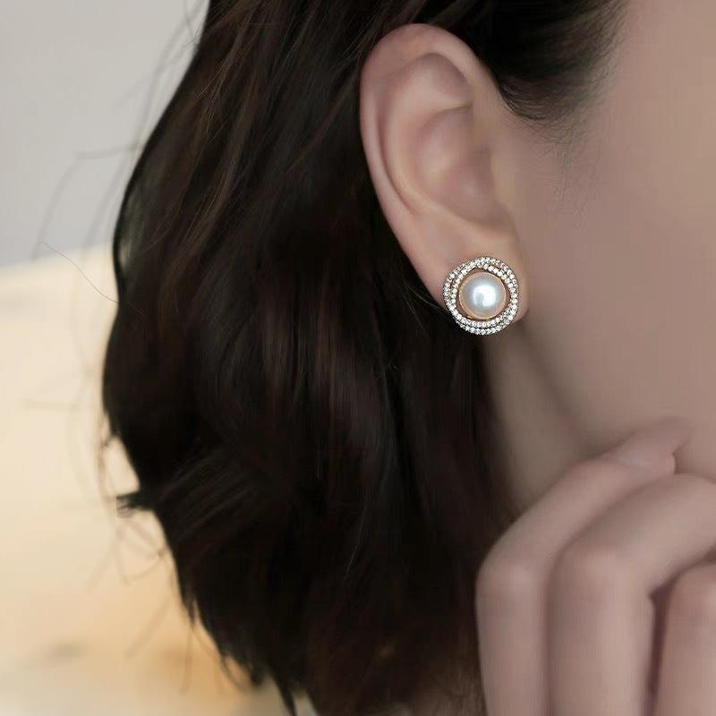 Boucles d'Oreilles Perle – Douceur Nacrée, Argent Plaqué Or