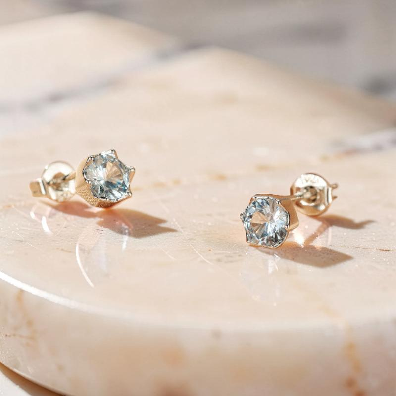 Boucles d'oreilles Topaze – Souffle Cristallin, Argent