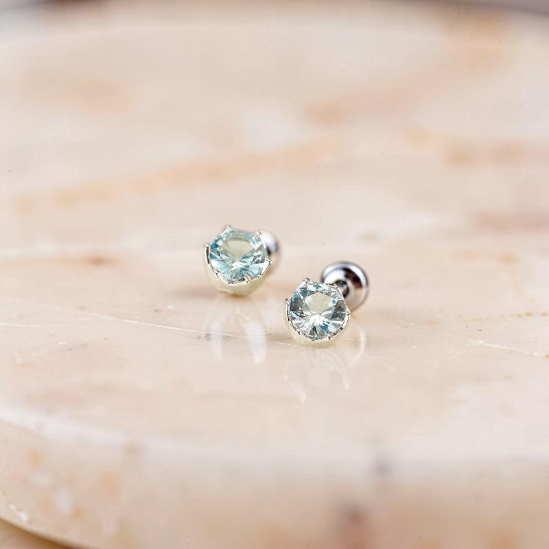 Boucles d'oreilles Topaze – Souffle Cristallin, Argent