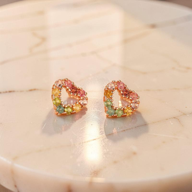 Boucles d'Oreilles Tourmalines – Reflet du Cœur Caché, Argent
