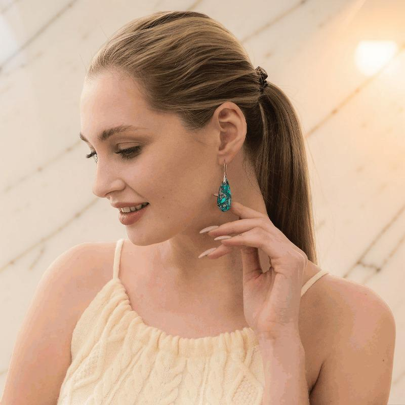 Boucles d'Oreilles Turquoise – Majestueuses