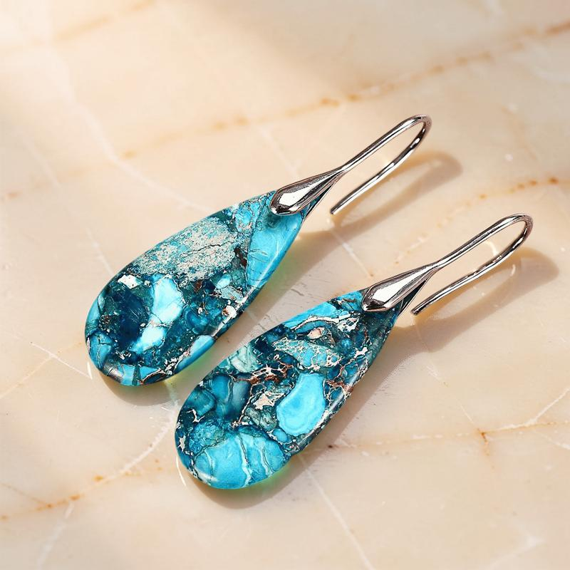 Boucles d'Oreilles Turquoise – Majestueuses