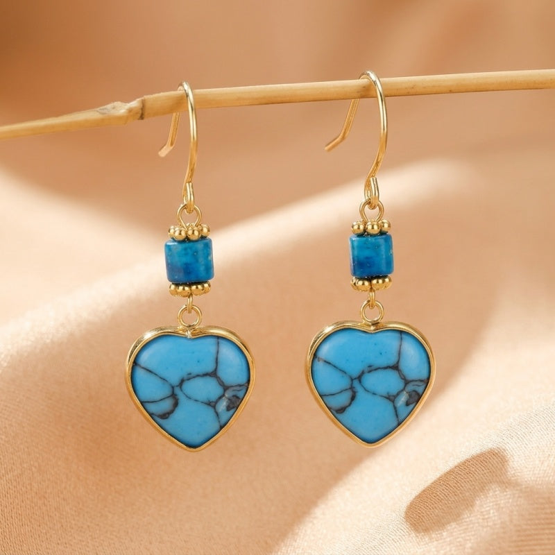 Boucles d'Oreilles Turquoise – Vestale de Nuit
