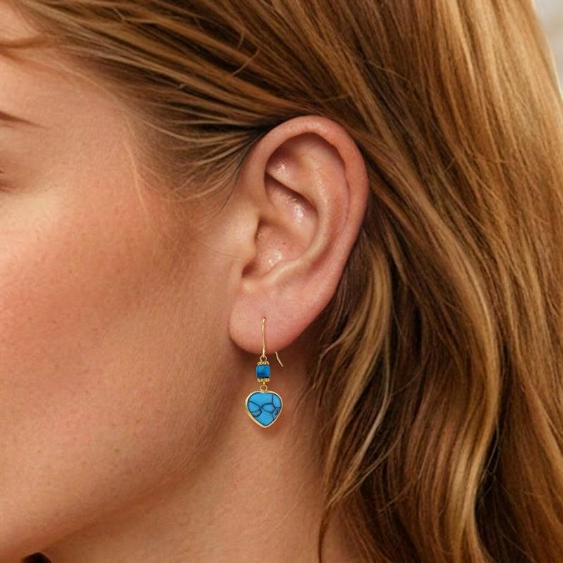 Boucles d'Oreilles Turquoise – Vestale de Nuit