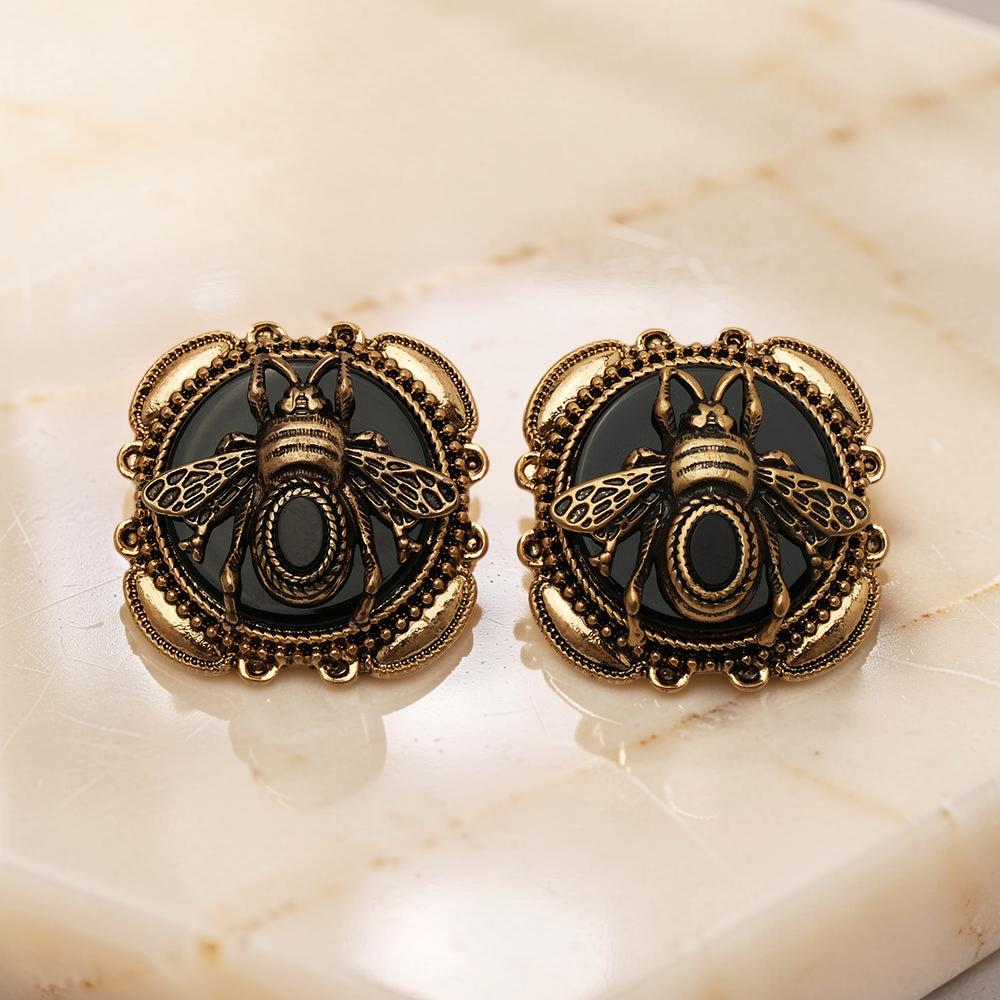 Boucles d’Oreilles Agate – Abeille Royale