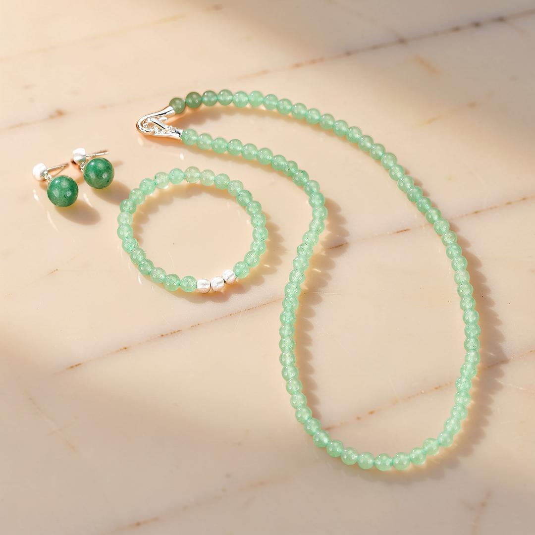 Boucles d'Oreilles Aventurine – Énergie Harmonieuse