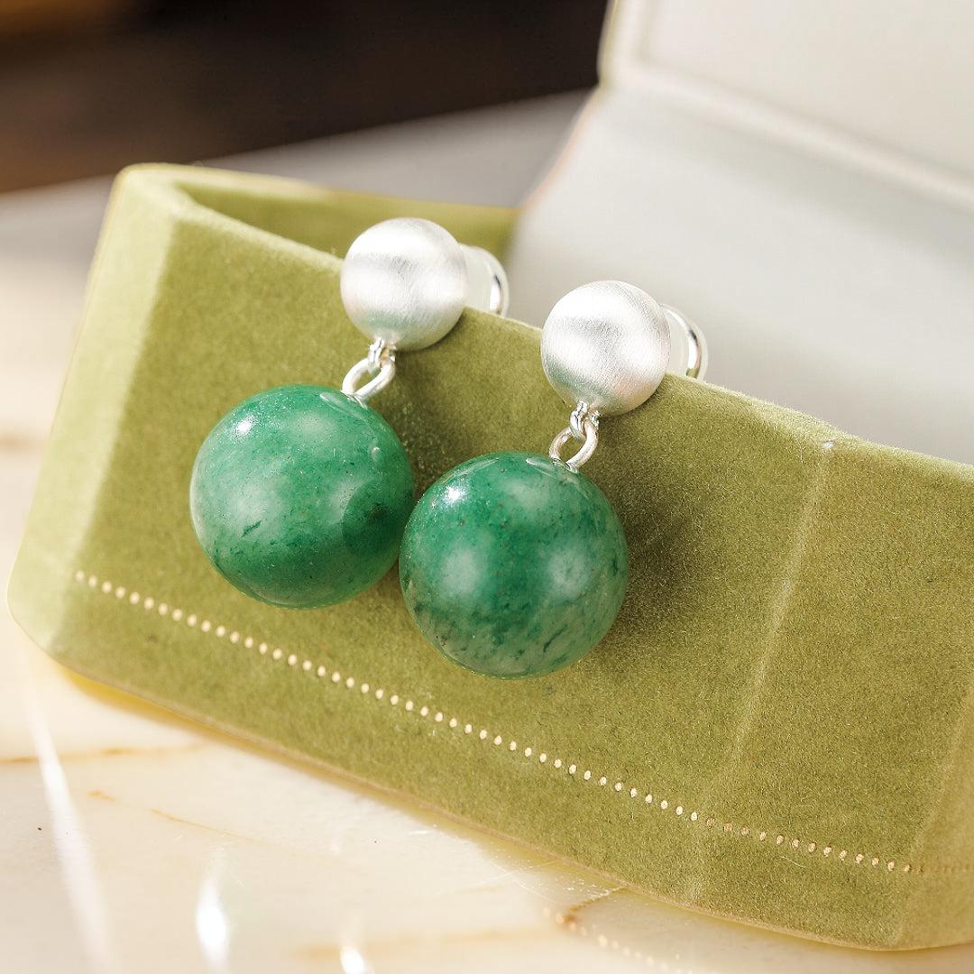 Boucles d'Oreilles Aventurine – Énergie Harmonieuse