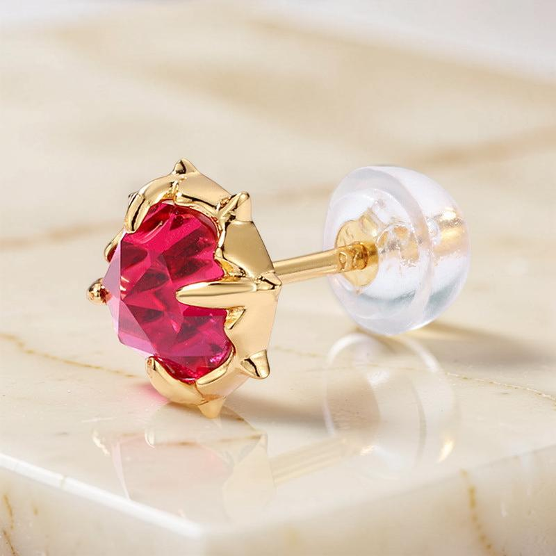 Boucles d’Oreilles Cornaline – Épine de Feu, Argent Plaqué Or