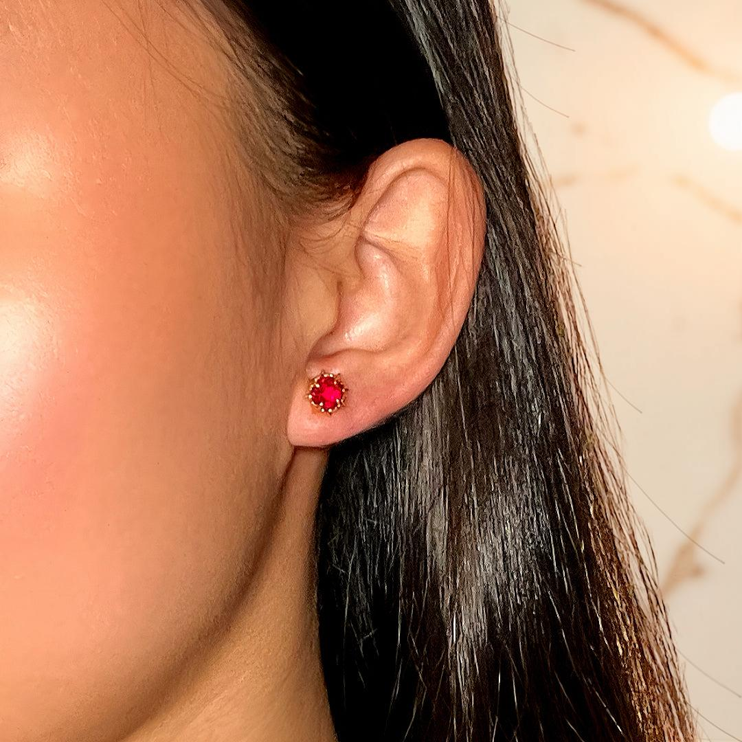 Boucles d’Oreilles Cornaline – Épine de Feu, Argent Plaqué Or