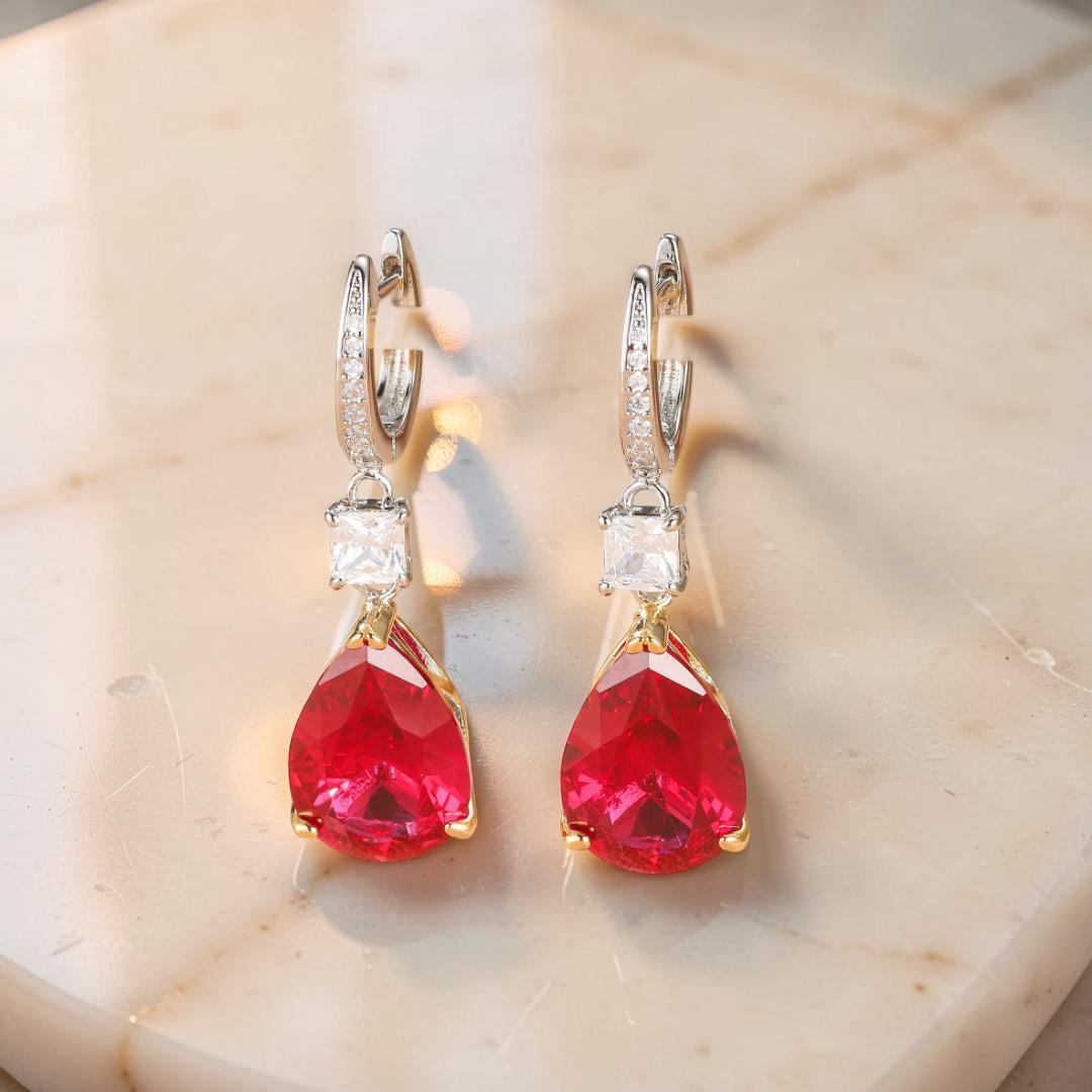 Boucles d’Oreilles Cornaline – Larmes Impériales
