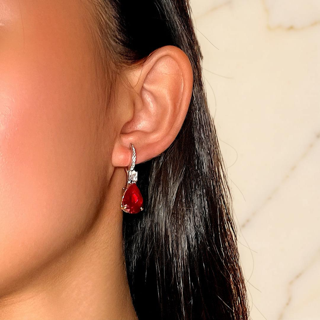 Boucles d’Oreilles Cornaline – Larmes Impériales