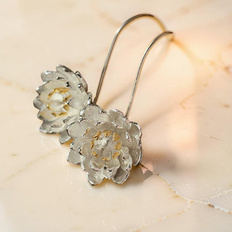 Boucles d’Oreilles Lotus - Inspiration, Argent