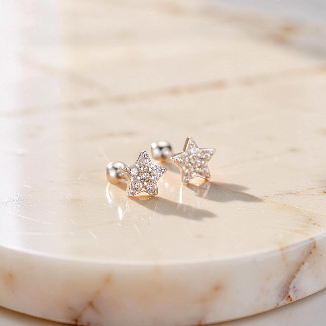 Boucles d’Oreilles – Lumière Céleste, Argent 925