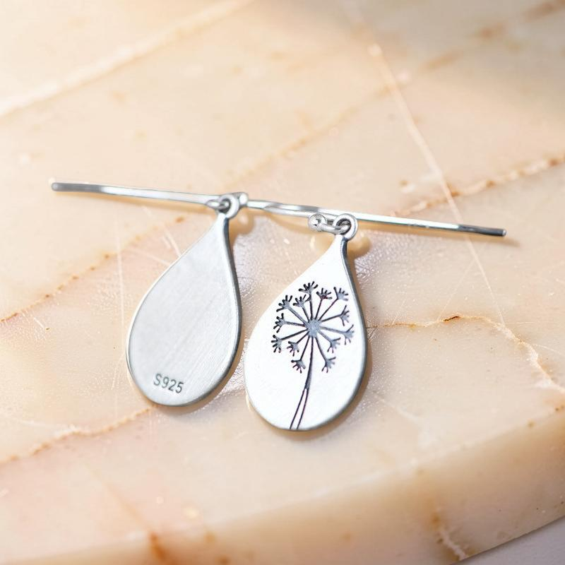 Boucles d’Oreilles Pissenlit – Renaissance Légère, Argent