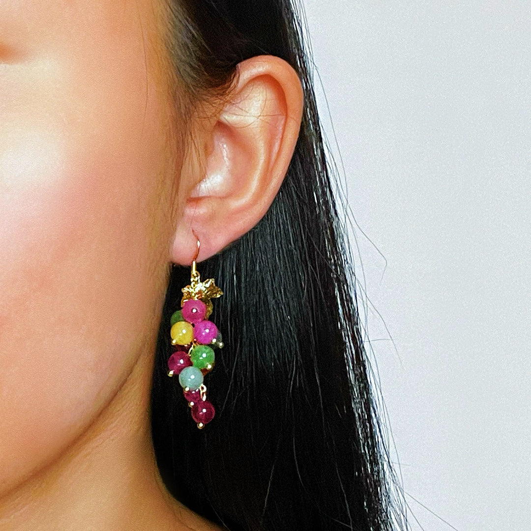 Boucles d’Oreilles Tourmaline – Vigne Enchantée