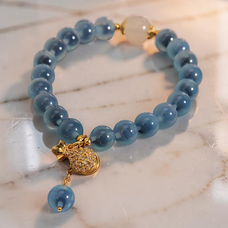 Bracelet Agate Bleu – Trésor Océanique