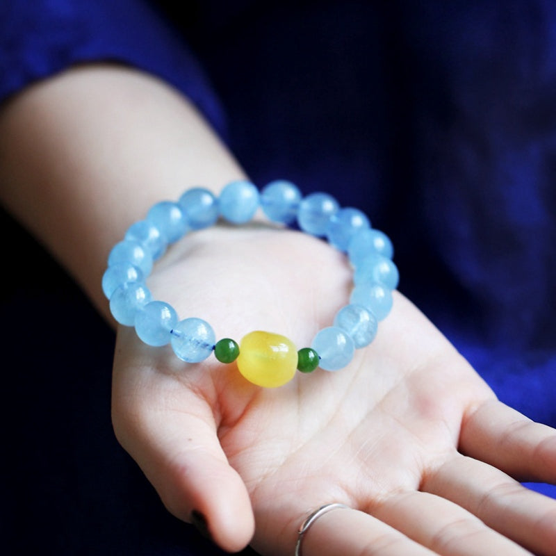 Bracelet Aigue Marine – Douce Vague