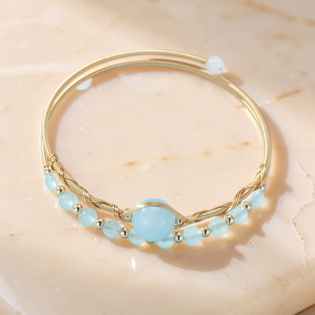 Bracelet Aigue Marine – Perle d’Océan