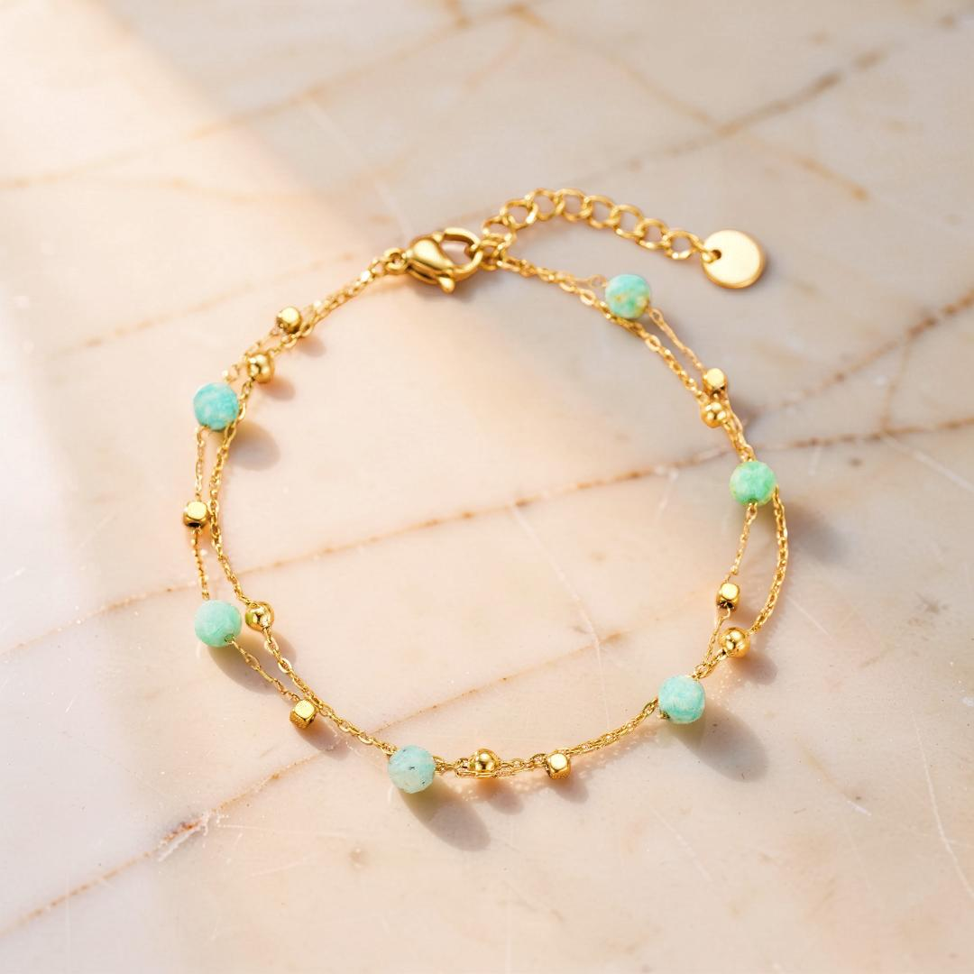 Bracelet Amazonite/Lapis Lazuli – Constellation Fine