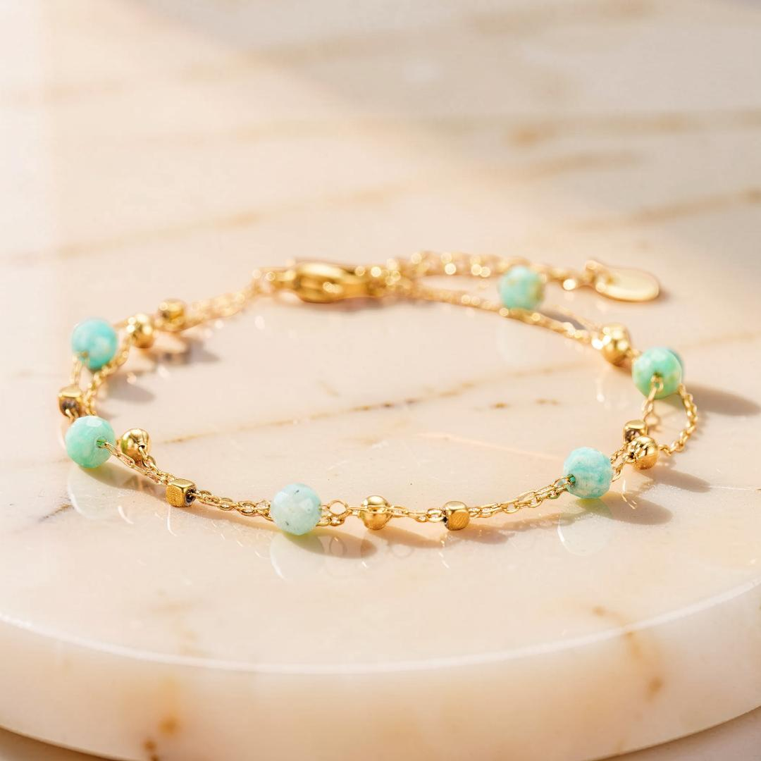 Bracelet Amazonite/Lapis Lazuli – Constellation Fine