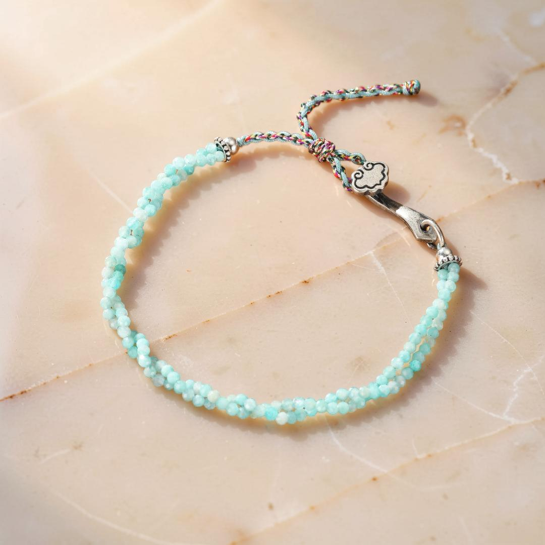 Bracelet Amazonite ou Tourmaline – Essence, Argent
