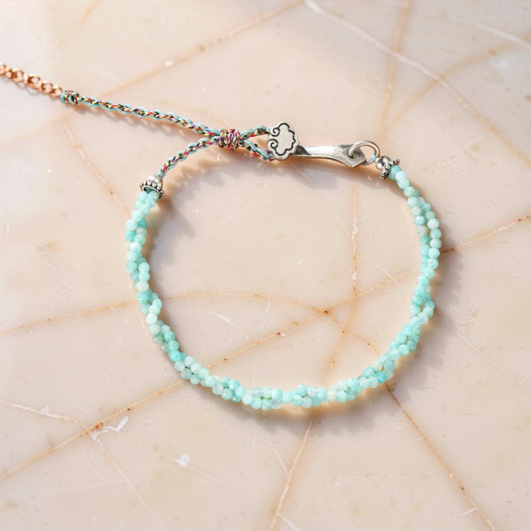 Bracelet Amazonite ou Tourmaline – Essence, Argent