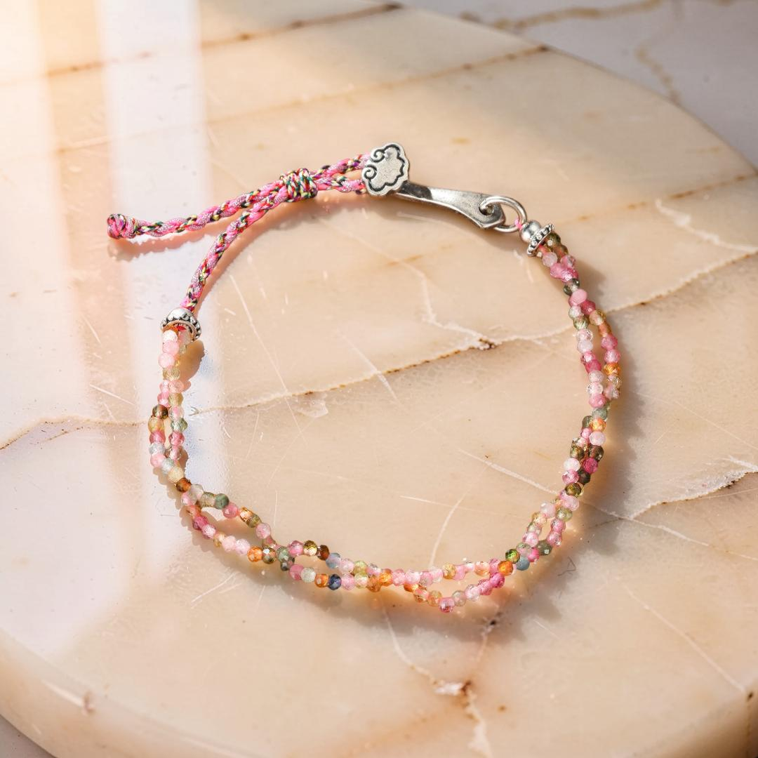 Bracelet Amazonite ou Tourmaline – Essence, Argent