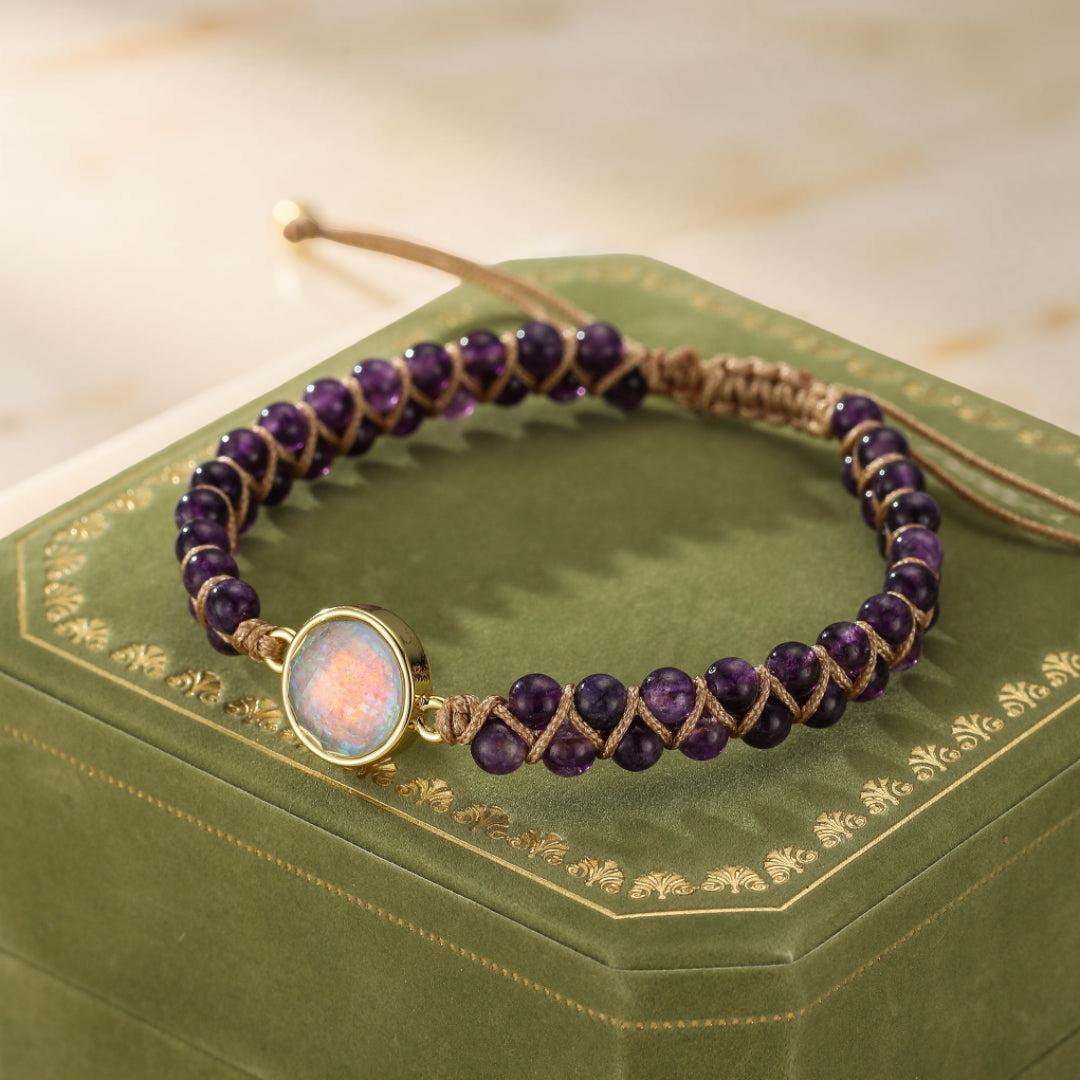 Bracelet Améthyste et Opale – Création Divine