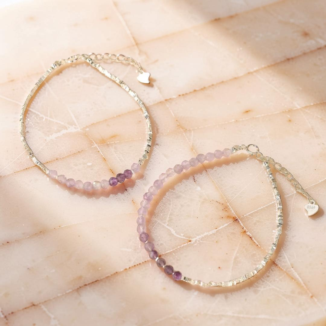 Bracelet Améthyste – Ombres de Lavande, Argent 925