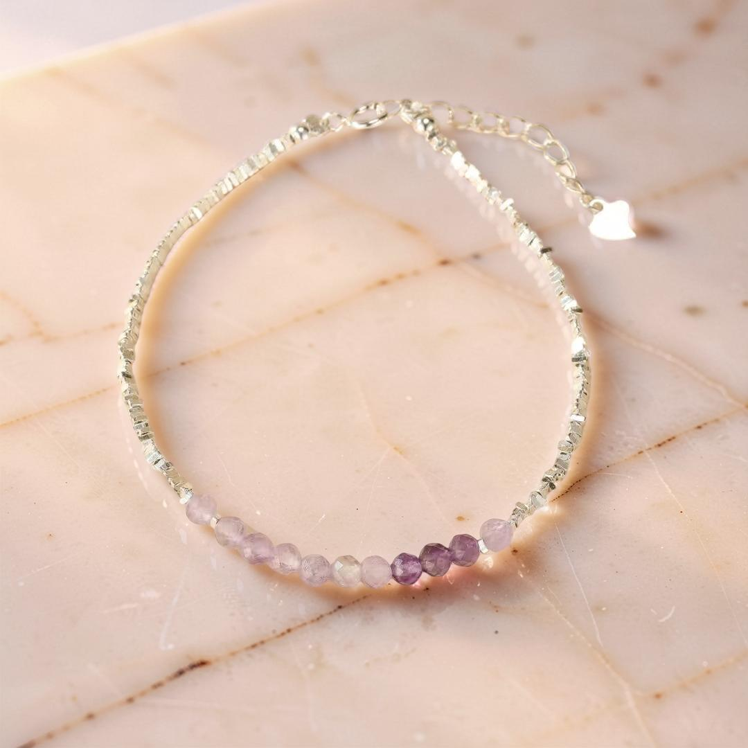 Bracelet Améthyste – Ombres de Lavande, Argent 925