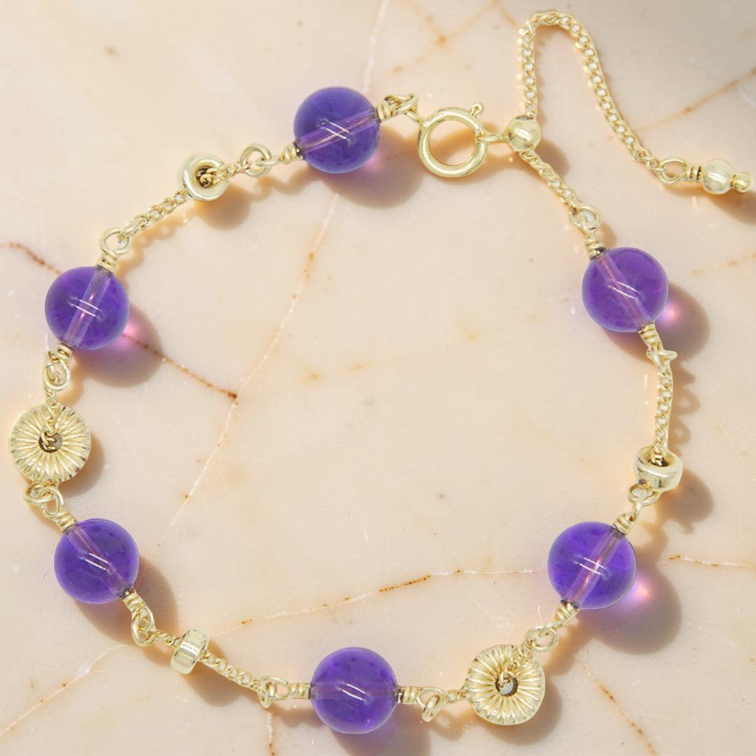 Bracelet Améthyste – Rayonnement Violet