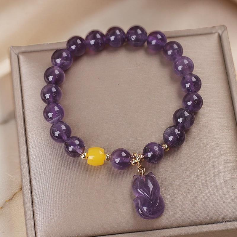 Bracelet Améthyste – Renardeau