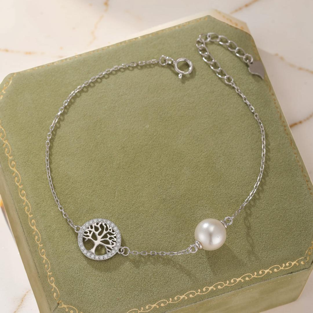 Bracelet Arbre de Vie et Perle – Vitalité, Argent 925