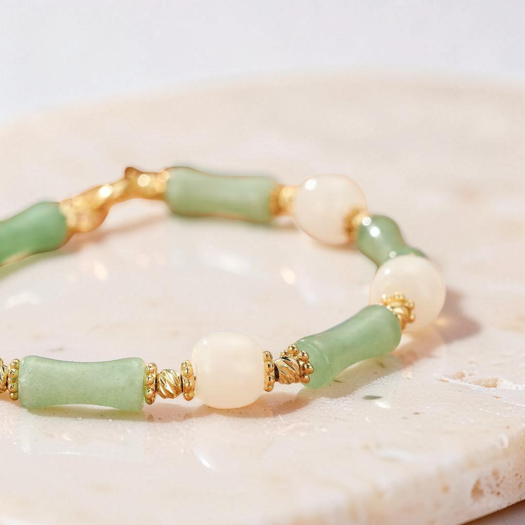 Bracelet Aventurine et Jade – Danse des Pierres