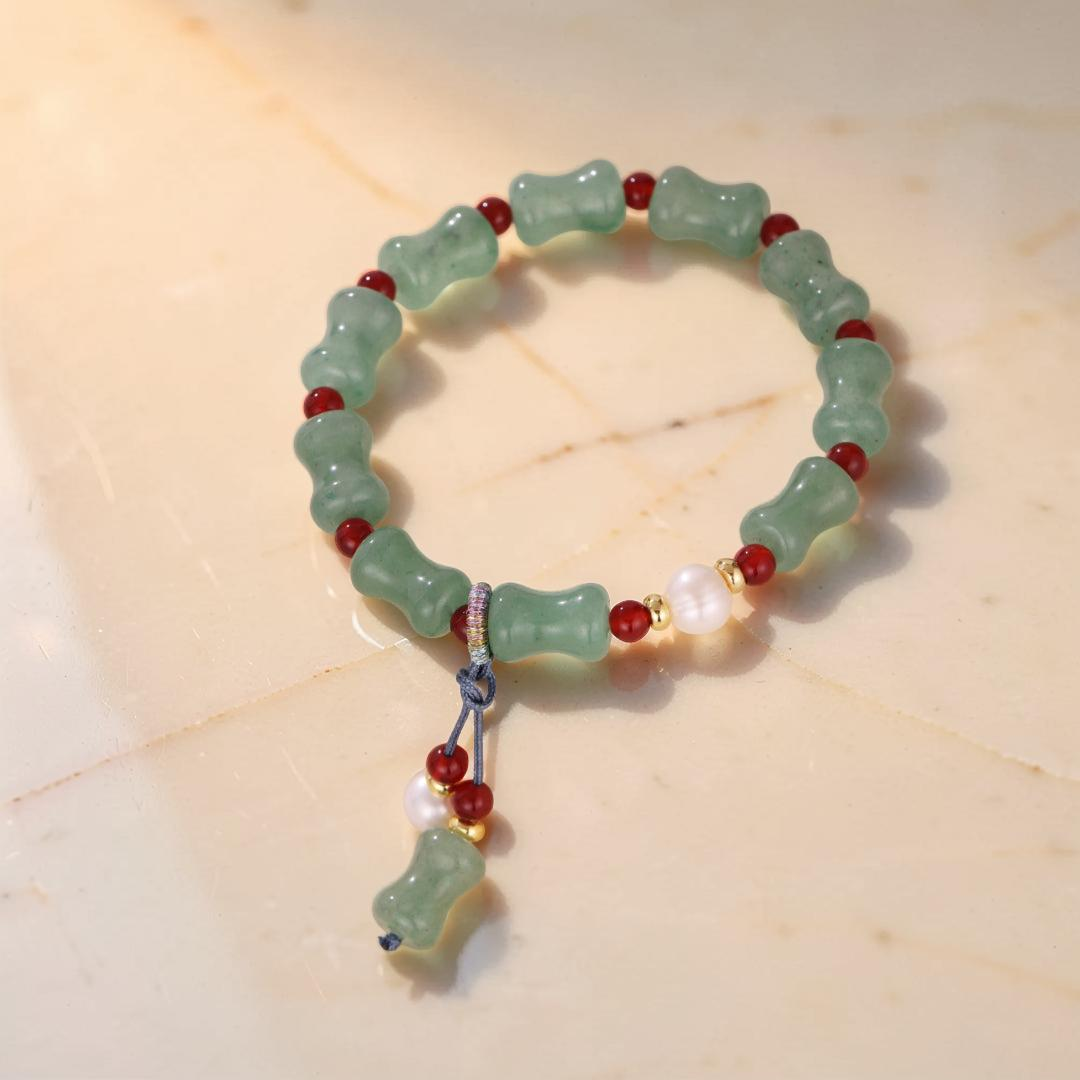 Bracelet Aventurine et Perle – Fleur de Sérénité