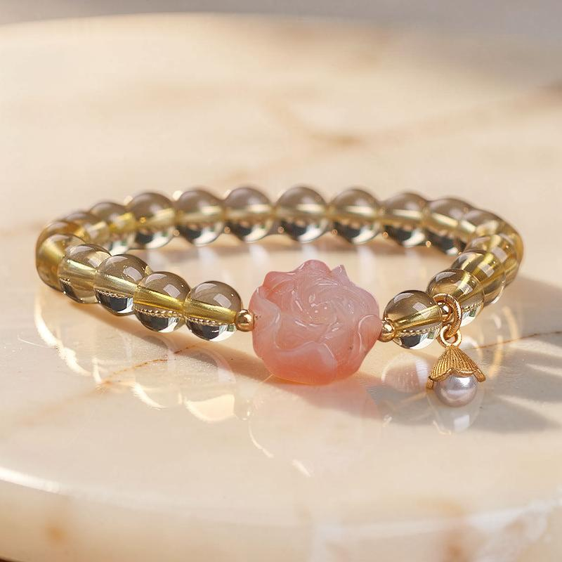 Bracelet Citrine – Fleur d'Abondance