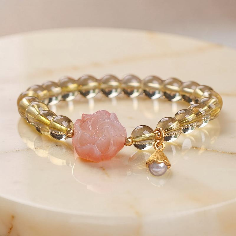 Bracelet Citrine – Fleur d'Abondance