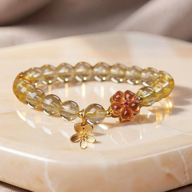 Bracelet Citrine – Fleur de Tiaré