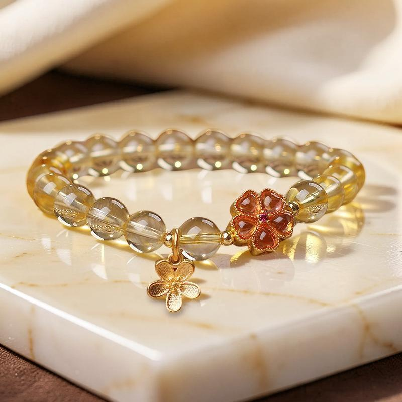 Bracelet Citrine – Fleur de Tiaré