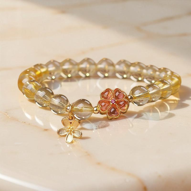 Bracelet Citrine – Fleur de Tiaré