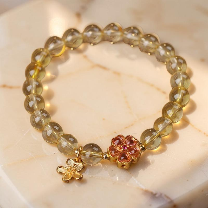 Bracelet Citrine – Fleur de Tiaré