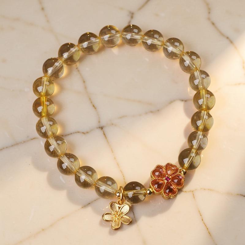 Bracelet Citrine – Fleur de Tiaré