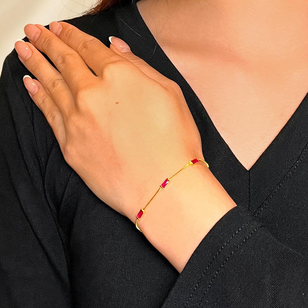 Bracelet Cornaline – Charme de Feu, Argent