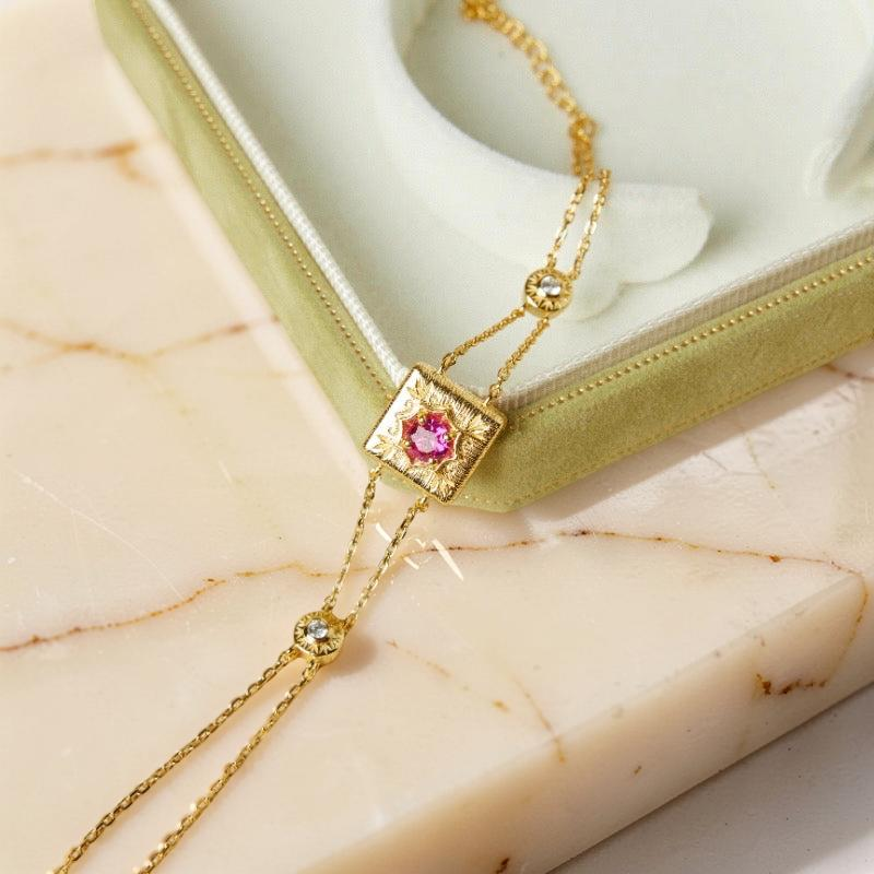 Bracelet Cornaline – Joie de vivre, Argent Plaqué Or
