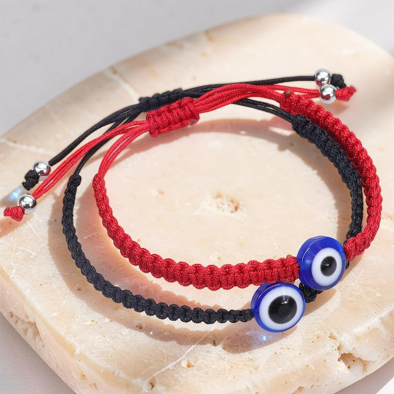 Bracelet Mauvais Œil – Bouclier Éthéré, Fil Rouge